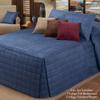 Touch of Class Camden Luxury Bedding | Warm Indigo Color | Grande Fitted Bedspread | Faux Suede Box Quilted Design | Designed 3 Piece Set Includes Full Bedspread and 2 Standard Shams view 2