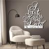 As for Me And My House We Will Serve The Lord Metal Wall Art,Joshua 24:15,Metal Bible Verse Wall Decor,Christian Wall Art,Religious Decor,Gift for Christians (White, 39"W x 45"H / 99 x 115 cm) view 2