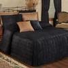 Touch of Class Camden Luxury Bedding | Neutral Onyx Black Color | Grande Fitted Bedspread | Faux Suede Box Quilted Design | Designed 3 Piece Set Includes Queen Bedspread and 2 Standard Shams view 1