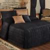 Touch of Class Camden Luxury Bedding | Neutral Onyx Black Color | Grande Fitted Bedspread | Faux Suede Box Quilted Design | Designed 3 Piece Set Includes Queen Bedspread and 2 Standard Shams view 2