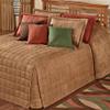 Touch of Class Camden Luxury Bedding | Neutral Camel Color | Grande Fitted Bedspread | Faux Suede Box Quilted Design | Designed 3 Piece Set Includes Queen Bedspread and 2 Standard Shams view 1
