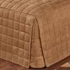 Touch of Class Camden Luxury Bedding | Neutral Camel Color | Grande Fitted Bedspread | Faux Suede Box Quilted Design | Designed 3 Piece Set Includes Queen Bedspread and 2 Standard Shams view 3