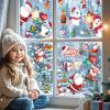 168 Pcs Christmas Window Decorations - Merry Christmas Window Clings for Glass Windows, Santa Claus Snowflake Christma Window Stickers Decals for Indoor Home Xmas Holiday Winter Party Decor, 9 Sheet view 2