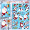 168 Pcs Christmas Window Decorations - Merry Christmas Window Clings for Glass Windows, Santa Claus Snowflake Christma Window Stickers Decals for Indoor Home Xmas Holiday Winter Party Decor, 9 Sheet view 3