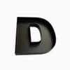 Hard Plastic Reusable Fillable Letters Numbers Serving Trays for Party Decoration (D, Black) view 2