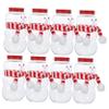 COLLBATH 10sets Snowman Beverage Containers Cute Tea Bottles with Sealing Lid Scarves for Christmas Drinks Parties and view 1