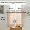 HLC.ME Jolene Floral Cafe Curtain Tiers, 28x36 Inch, Blush Pink, Set of 2 view 2