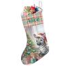 EOYinHas Christmas Stockings with Personalized Name, 13" Christmas Stocking Animal Zebra Xmas Stocking Holiday Christmas Decoration Gifts for Family,1 Pack view 2