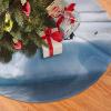 36" Christmas Tree Skirt White Plush Iceberg Penguins Christmas Tree Mat Tree Skirt Ornaments for Holiday Plush Tree Skirt Xmas Tree Skirt Base Cover for Christmas New Year Decorations view 1