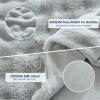 Tokokimo Fluffy Duvet Cover Set King Size, Faux Fur Duvet Cover Set Soft Reversible Bedding Set, Grey Comforter Cover with 2 Pillow Cases, All Season Fuzzy Comforter Cover Set view 4