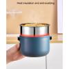 Lunch box, Bento box, Insulated Lunch bag, Stackable Large Capacity Lunch Boxes, Airtight Leakproof Stainless Steel Lunch box, Microwaveable(Blue,Small) view 3
