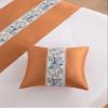 Yokqexz Silky Bed Runners Scarves, Chinese Style Embroidery Beding End Throws, Decorative Accent Bedding Scarf for Hotels Home Guestrooms(Dark Grey,30x50cm Pillowcases) view 4