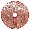 Christmas Tree Skirt, Rose Gold Glitter Double Sided Printed Bordered Christmas Tree Skirt Christmas Tree Decorations Christmas Tree Mat for Home Market-36in view 1