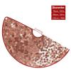 Christmas Tree Skirt, Rose Gold Glitter Double Sided Printed Bordered Christmas Tree Skirt Christmas Tree Decorations Christmas Tree Mat for Home Market-36in view 2