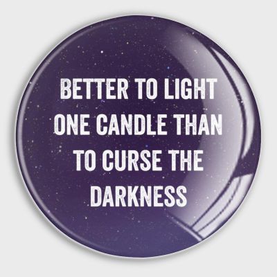 Better to Light One Candle Than to Curse The Darkness Glass Strong Magnetic Refrigerator Magnet Fridge Sticker,Quotes Whiteboard Magnets Fridge Magnets for Kitchen Office Whiteboard Classroom