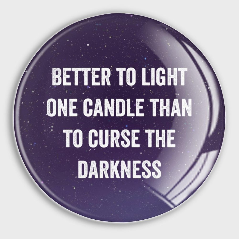 Better to Light One Candle Than to Curse The Darkness Glass Strong Magnetic Refrigerator Magnet Fridge Sticker,Quotes Whiteboard Magnets Fridge Magnets for Kitchen Office Whiteboard Classroom