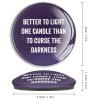 Better to Light One Candle Than to Curse The Darkness Glass Strong Magnetic Refrigerator Magnet Fridge Sticker,Quotes Whiteboard Magnets Fridge Magnets for Kitchen Office Whiteboard Classroom view 2