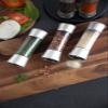 KitchenArt Spice Rack, Elite Auto-Measure Plastic Spice Carousel, 8 Spice Jars, Silver view 2