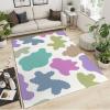 6x9 Area Rugs Paint Splash Rainbow Living Room Rugs, Generic Classroom Rug with Carpet Non-Slip Backing for Bedroom Office Home Decor view 2