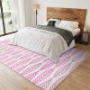 2x4 Runner Rug Pink Line Leaves Rugs for Entryway, Simple Creative Plants Washable Kitchen Rugs Soft Non Slip Anti Fatigue for Sink Laundry Indoor Hallways view 3