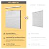 Top Down Bottom Up Cellular Shades, Cordless Blackout TDBU Honeycomb Blinds with Thermal Insulated, Noise Reduction, Room Darkening Cellular Blinds for Home, Office Indoor Window, White, 23"W x 36"H view 4