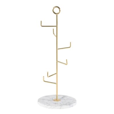 Jewelry rack, Jewelry storage rack, Jewelry box Jewellery Stand,Jewelry Stand Display Necklace Holder Plated Metal Tabletop Jewelry Organizer Tower for Hanging Pendant Earring Bracelet Rings, Gold Jew