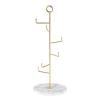 Jewelry rack, Jewelry storage rack, Jewelry box Jewellery Stand,Jewelry Stand Display Necklace Holder Plated Metal Tabletop Jewelry Organizer Tower for Hanging Pendant Earring Bracelet Rings, Gold Jew view 1