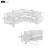 Hlcodca Modular Sectional Sofa Couch with Power Recliner Chair for Living Room, Convertible L- Shaped Sofa Couch with USB Charge Ports and Two Storage Drawers, for Home Office Theater (Beige-ss) view 2