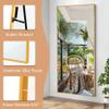 GlasFlength 70"x31" Oversized Standing Mirror with Stand, Free-Standing Leaning Wall-Mounted Body Mirror for Living Room, Bedroom & Cloakroom, Gold view 2