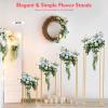 Eleeferri 4pcs Metal Flower Stand for Table Centerpiece, Wedding Centerpieces Gold Vases, 16nch/234nch/31inch/39inch Geometric Flower Display Rack Metal Vase Column Stand Vases for Party Decorations view 2