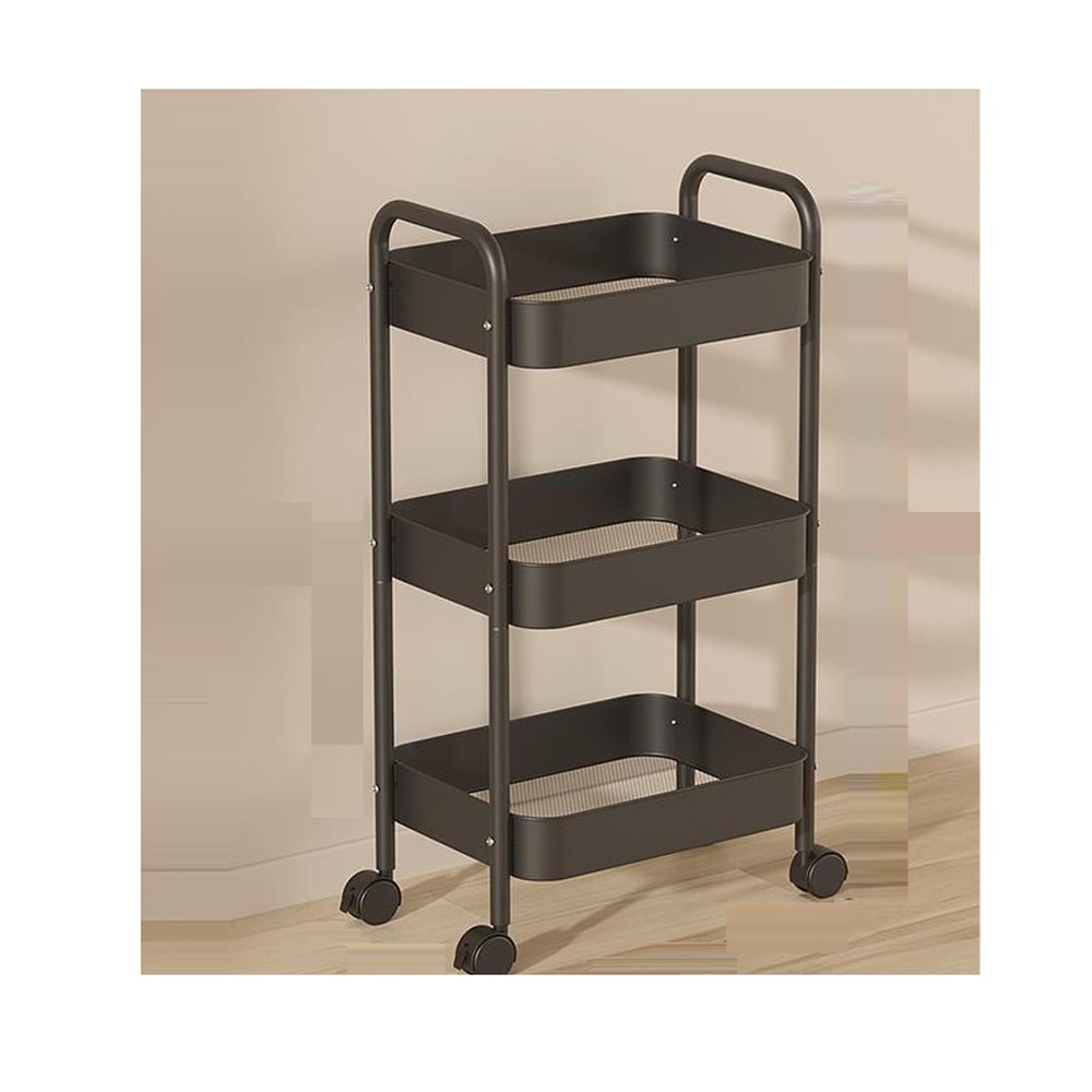HTBNFYY 3 Tiers Rolling Cart Storage Drawers on Wheels Book Trolley Bathroom Storage Drawers Kitchen Trolley,2