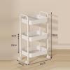 HTBNFYY 3 Tiers Rolling Cart Storage Drawers on Wheels Book Trolley Bathroom Storage Drawers Kitchen Trolley,2 view 4