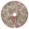 Christmas Tree Skirt 48 Inches Christmas Tree Mat Fern Pattern Tree Skirt Double-Sided Christmas Decor Xmas Tree Skirt Christmas Tree Decoration Mat for New Year view 1