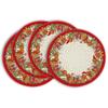 Artoid Mode Green Gingerbread Candy Cane Christmas Round Placemats Set of 4, 14 Inch Winter Round Table Mats for Dining Decoration view 1
