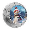 Stainless Steel Timer Happy Snowman Printed Kitchen Timers for Cooking Multi-Functional Timer for Home Baking Cooking view 1