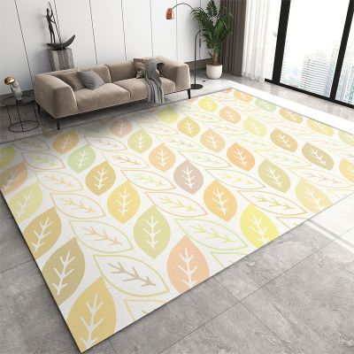 2x4 Runner Rug Simple Colorful Leaf Print Rugs for Entryway, Natural Plant Leaves Kids Washable Kitchen Rugs Soft Non Slip Anti Fatigue for Sink Laundry Indoor Hallways