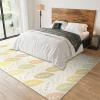 2x4 Runner Rug Simple Colorful Leaf Print Rugs for Entryway, Natural Plant Leaves Kids Washable Kitchen Rugs Soft Non Slip Anti Fatigue for Sink Laundry Indoor Hallways view 3