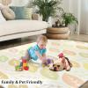 2x4 Runner Rug Simple Colorful Leaf Print Rugs for Entryway, Natural Plant Leaves Kids Washable Kitchen Rugs Soft Non Slip Anti Fatigue for Sink Laundry Indoor Hallways view 4
