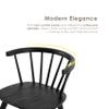 Furniture of America Aberma Mid-Century Modern Solid Wood Side Chairs Set of 2 with Spindle Back and Molded Seats, Shaker Legs Accent Seating for Dining Room, Home Kitchen, Black view 3