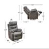 AYUYK Dual OKIN MotorRocking and 240-Degree Swivel Single Sofa Recliner with Unlimited Positions, with Power Headrest Function,Multi-Scene Applicable (Gray) view 2