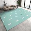 3x4 Rugs for Entryway Cute Cartoon Bow Low Pile Area Rug, Mint Green Creative Geometry Kids Bedroom Rug Soft for Coffee Shop Living Room Under Table Game Room view 1