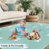 3x4 Rugs for Entryway Cute Cartoon Bow Low Pile Area Rug, Mint Green Creative Geometry Kids Bedroom Rug Soft for Coffee Shop Living Room Under Table Game Room view 4