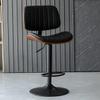 CraftThink Counter Stool, Upholstered Barstools Swivel Cafe Bar Stool with Adjustable Counter Height for Indoor Shop bar Home- Set of 4 Bar Stool (22.5"-30.5" H) Black view 2