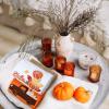 Fanfanwin 3 Pcs Thanksgiving Hand Towels for Bathroom 13.8 x 29.5 Inch Fall Decorative Bath Towels Sets 100% Cotton Embroidered Pumpkin Autumn Maple Bathroom Decor(Orange Brown White,Fall) view 4