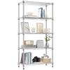 M MZG 1250 lbs 5 Tier Shelf Metal Storage Shelves Shelving Wire Rack Heavy Duty Closet Organizers for Garage Kitchen Bathroom Laundry Chrome 13.8" D x 29.5" W x 59.5" H view 1