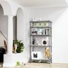 M MZG 1250 lbs 5 Tier Shelf Metal Storage Shelves Shelving Wire Rack Heavy Duty Closet Organizers for Garage Kitchen Bathroom Laundry Chrome 13.8" D x 29.5" W x 59.5" H view 2