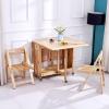 TAMUBAKS Folding Dining Table and Chair Set, Expandable Solid Wood Table and Chair, Suitable for Small Space Kitchens and RestaurantsNo Assembly Required (Single Table) view 2
