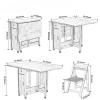 TAMUBAKS Folding Dining Table and Chair Set, Expandable Solid Wood Table and Chair, Suitable for Small Space Kitchens and RestaurantsNo Assembly Required (Single Table) view 3