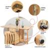 TAMUBAKS Folding Dining Table and Chair Set, Expandable Solid Wood Table and Chair, Suitable for Small Space Kitchens and RestaurantsNo Assembly Required (Single Table) view 4