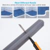 CUTSUGOK Clear Wet Room Floor Barrier Self-Adhesive Water Stopper Silicone Shower Door Threshold Water Dam for Kitchen Sink,Bathroom Floor,Shower Tray(White,1M) view 2